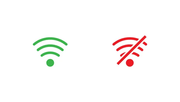 Icône Notification Wifi Design Vectoriel Sur Fond Blanc — Image vectorielle