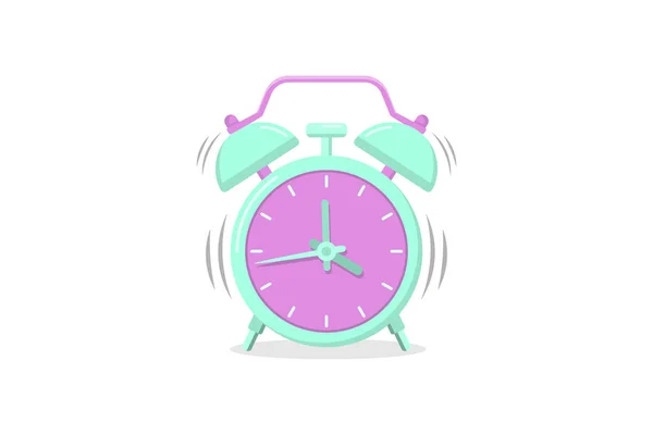 Alarma Reloj Vector Ilustración Lindo Color Sobre Fondo Blanco — Archivo Imágenes Vectoriales