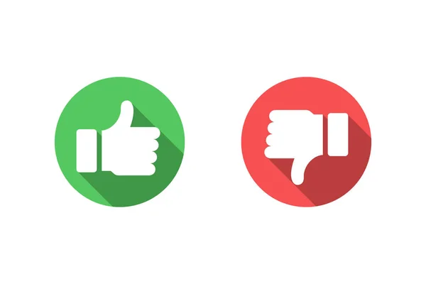 Dislike Icon Vector Design Green Red Color — Stock Vector