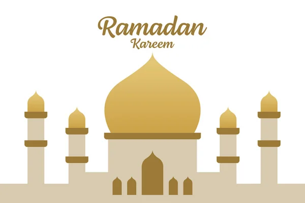 Ramadan Kareem Desenho Vetorial Ilustração Mesquita —  Vetores de Stock