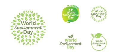 Dünya çevresi gün harfleri vektör tasarım şablonu