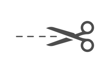 Scissor icon black color on white background