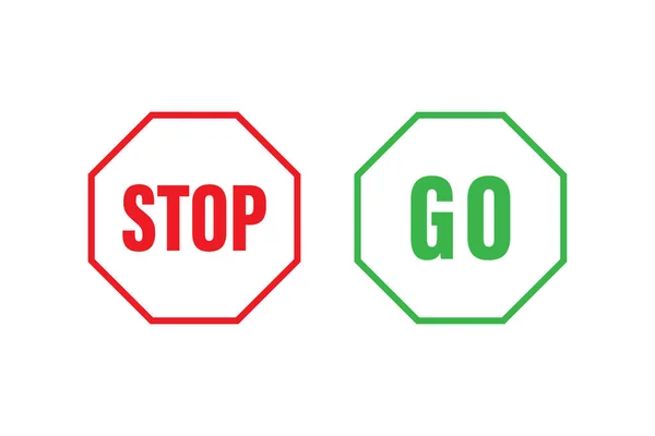 Stop Sign Icon Vector Design White Background —  Vetores de Stock