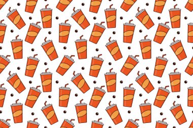 Soft drink soda seamless pattern vector design