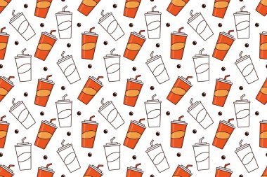 Soft drink soda seamless pattern vector design