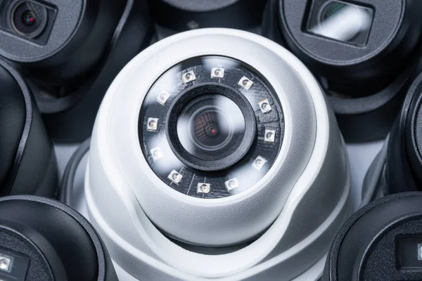 Close Bewakingscamera Videobewakingssysteem Beveiliging Van Het Huis Straat — Stockfoto