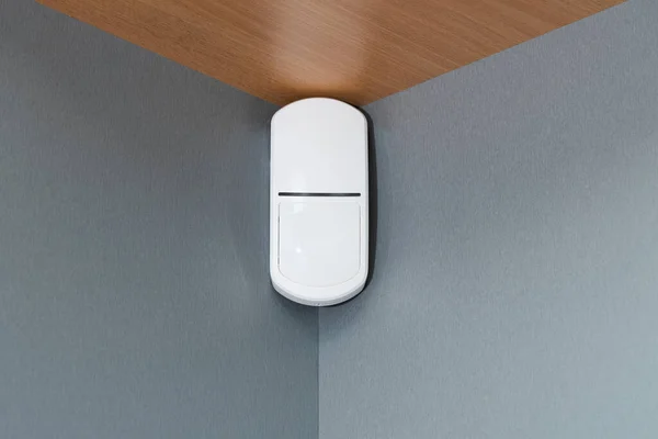 Security Alarm Motion Sensor Gray Wall — Stock Photo, Image