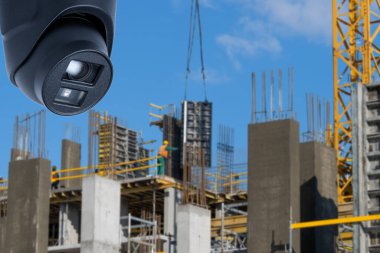 dome type outdoor cctv camera, secure construction site