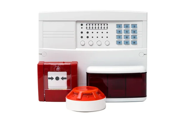 Fire Alarm Security Good Security Servise Engeniering Company Site Advertising — 图库照片