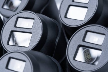 Modern equipment for video surveillance on a light background.Close-up.