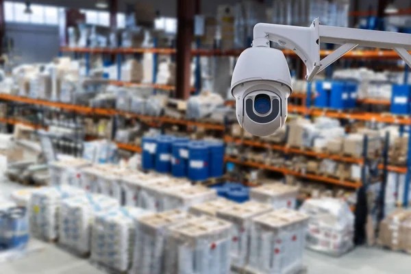 cctv concept of security and video surveillance. Video cameras in the warehouse of a security agency.