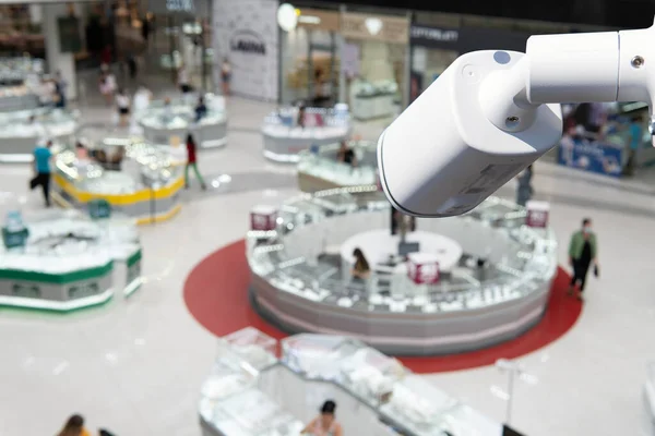 Security CCTV camera or surveillance system in office building shopping mall.