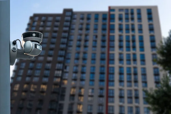 Cctv Monitoring Security Cameras Backdrop Views Condominium — ストック写真