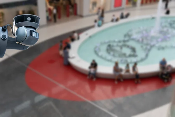 Security CCTV camera or surveillance system in office building shopping mall.