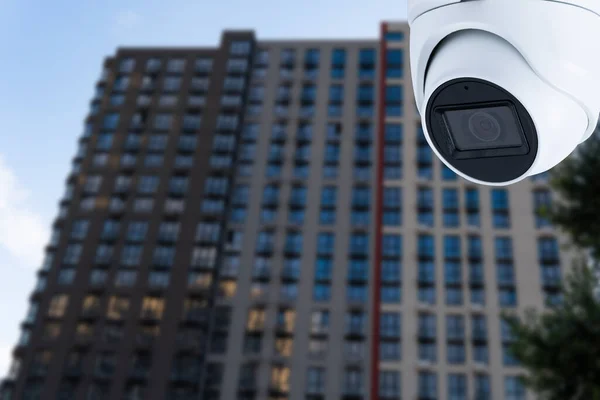 Cctv Monitoring Security Cameras Backdrop Views Condominium — Stok fotoğraf