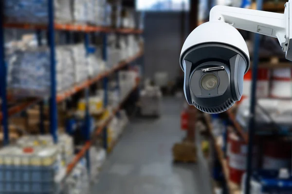 360 Graden Bewakingscamera Met Cloud Systeem Magazijn Cctv Camera — Stockfoto