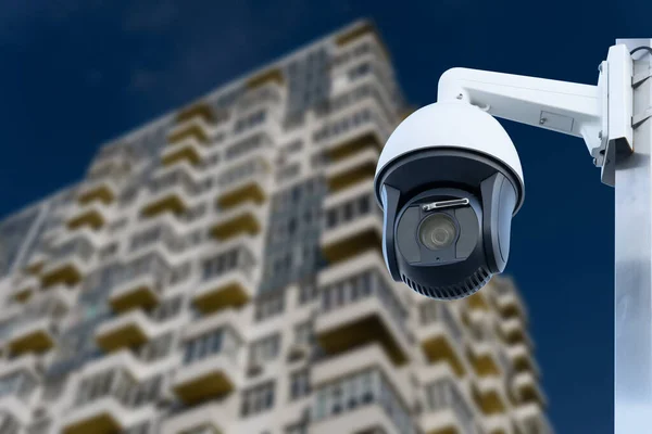 Sistemas Modernos Vigilância Urbana Controle Acesso Residencial — Fotografia de Stock