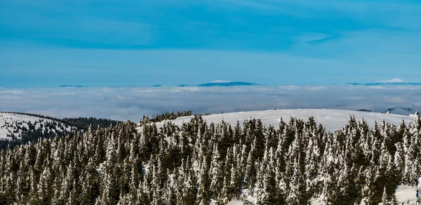 Oravske Beskydy Pilsko Babia Hora Hills Clouds Hiking Trail Krizava — Fotografia de Stock