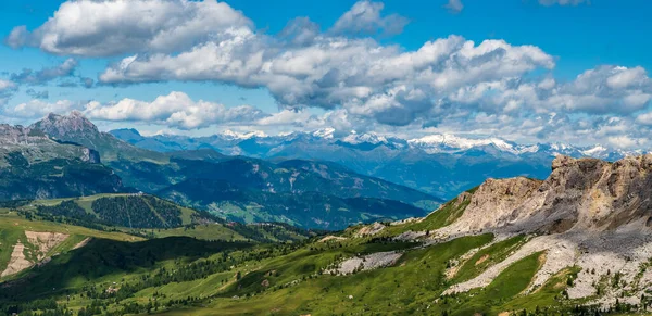 Pico Montaña Peitlerkofel Final Los Alpes Zillertales Con Los Picos —  Fotos de Stock