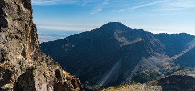 Slavkovsky stit, Slavkovska kopa and Slavkovske hrby from Priecne sedlo in Vysoke Tatry mountains in Slovakia