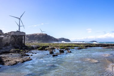 Kapurpurawan Kaya oluşumunun güzel manzarası, ilocos norte, Filipinler