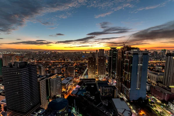 Beautiful Sunset Skylines Manila Philippines — Fotografia de Stock