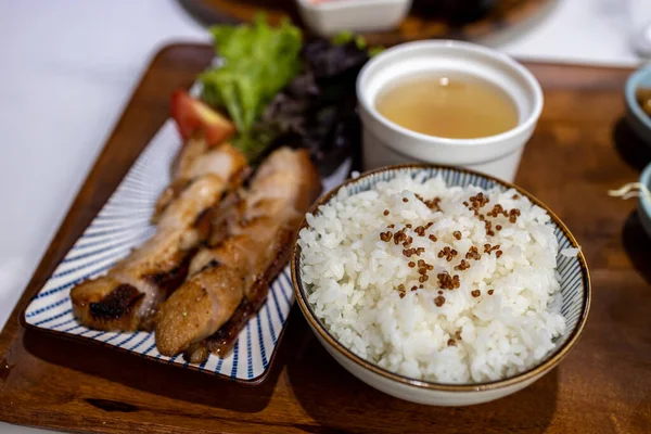 Popular Taiwanese Food Streamed Pork Rice Restaurant — Foto de Stock