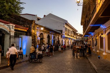 Vigan Unesco Miras Bölgesi, Vigan Şehri, Filipinler, 29 Aralık 2021