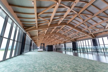 CLARK, PHIPPINES - Clark New International Airport 'taki 30 Nisan 2022 Yolcu Terminali, Manila' nın kuzeybatısındaki Clark Freeport Bölgesi 'ndeki Filipinler' e açılan uluslararası bir geçit..