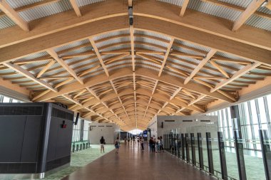 CLARK, PHIPPINES - Clark New International Airport 'taki 30 Nisan 2022 Yolcu Terminali, Manila' nın kuzeybatısındaki Clark Freeport Bölgesi 'ndeki Filipinler' e açılan uluslararası bir geçit..