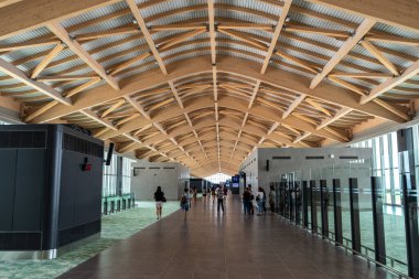 CLARK, PHIPPINES - Clark New International Airport 'taki 30 Nisan 2022 Yolcu Terminali, Manila' nın kuzeybatısındaki Clark Freeport Bölgesi 'ndeki Filipinler' e açılan uluslararası bir geçit..