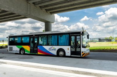 CLARK, PHIPPINES - Clark New International Airport 'taki 30 Nisan 2022 Yolcu Terminali, Manila' nın kuzeybatısındaki Clark Freeport Bölgesi 'ndeki Filipinler' e açılan uluslararası bir geçit..