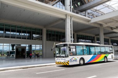 CLARK, PHIPPINES - Clark New International Airport 'taki 30 Nisan 2022 Yolcu Terminali, Manila' nın kuzeybatısındaki Clark Freeport Bölgesi 'ndeki Filipinler' e açılan uluslararası bir geçit..