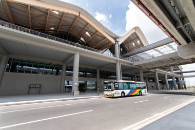 CLARK, PHIPPINES - Clark New International Airport 'taki 30 Nisan 2022 Yolcu Terminali, Manila' nın kuzeybatısındaki Clark Freeport Bölgesi 'ndeki Filipinler' e açılan uluslararası bir geçit..