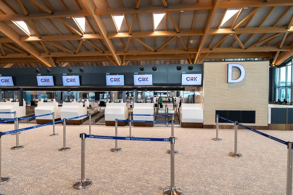 CLARK, PHIPPINES - Clark New International Airport 'taki 30 Nisan 2022 Yolcu Terminali, Manila' nın kuzeybatısındaki Clark Freeport Bölgesi 'ndeki Filipinler' e açılan uluslararası bir geçit..