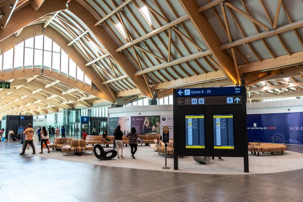 CLARK, PHIPPINES - Clark New International Airport 'taki 30 Nisan 2022 Yolcu Terminali, Manila' nın kuzeybatısındaki Clark Freeport Bölgesi 'ndeki Filipinler' e açılan uluslararası bir geçit..