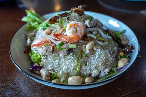 Popular Thai Food Crystal Noodle Salad — Stok Foto
