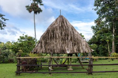 Traditional Philippines ifugao province house on the hill