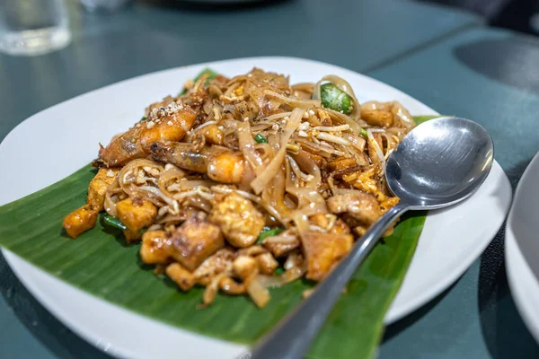 Plat Nouilles Populaire Thaïlande Pad Thai Restaurant — Photo