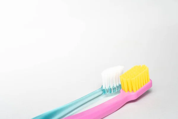 Different Toothbrush Toothbrush Closeup White Background — Stock Photo, Image