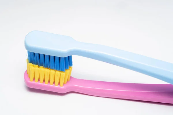 Conceptual Couple Toothbrush Love Toothbrushes Convey Human Relationship Man Woman — Stock Photo, Image