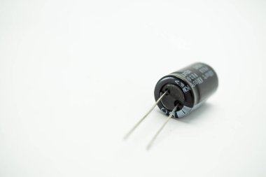 Isolated capacitor, used in electronic device. Electronic parts concept.