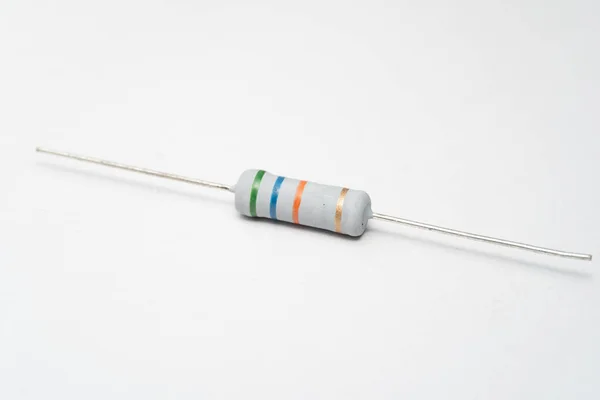 Close Resistor Isolated White Background Resistor White — ストック写真