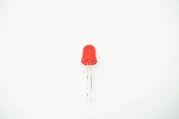 Red Diode White Background Red Isolated Diode — Foto de Stock