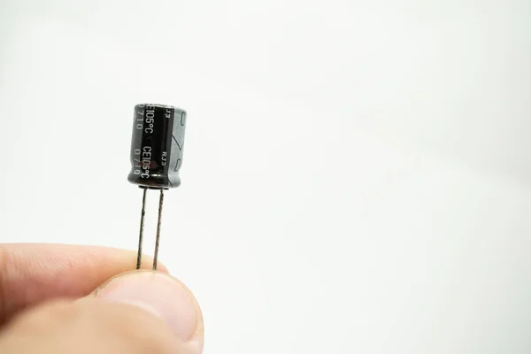 Isolated capacitor, used in electronic device. Electronic parts concept.