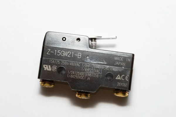 Limit Switch Sensor Machine Tiny Limit Switch Mechanical Movement Actuators — Fotografia de Stock