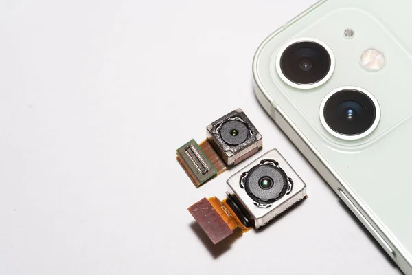 camera modules being used in mobile phones. development of mobile cameras. Digital camera lens part. sensor and technology smartphone new high resolution cameras