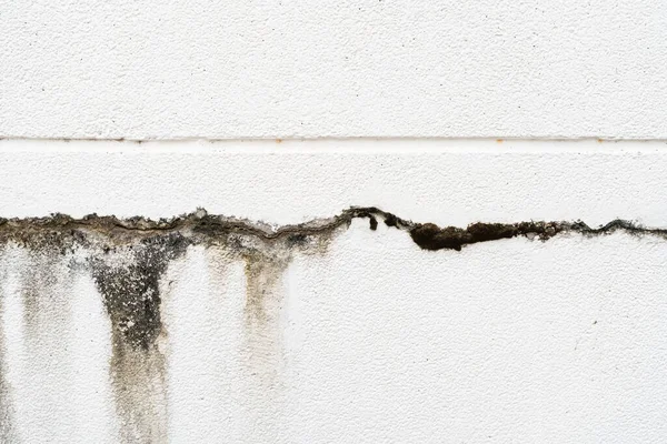 House Broken Concrete Crack Water Damage Building Interior Large Crack — Photo