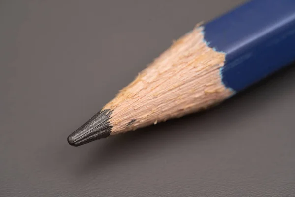 Pencil Point Close Detail View Blue Pencil — Stockfoto
