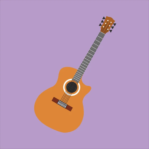 Eine Illustration Einer Akustischen Gitarre — Stockvektor